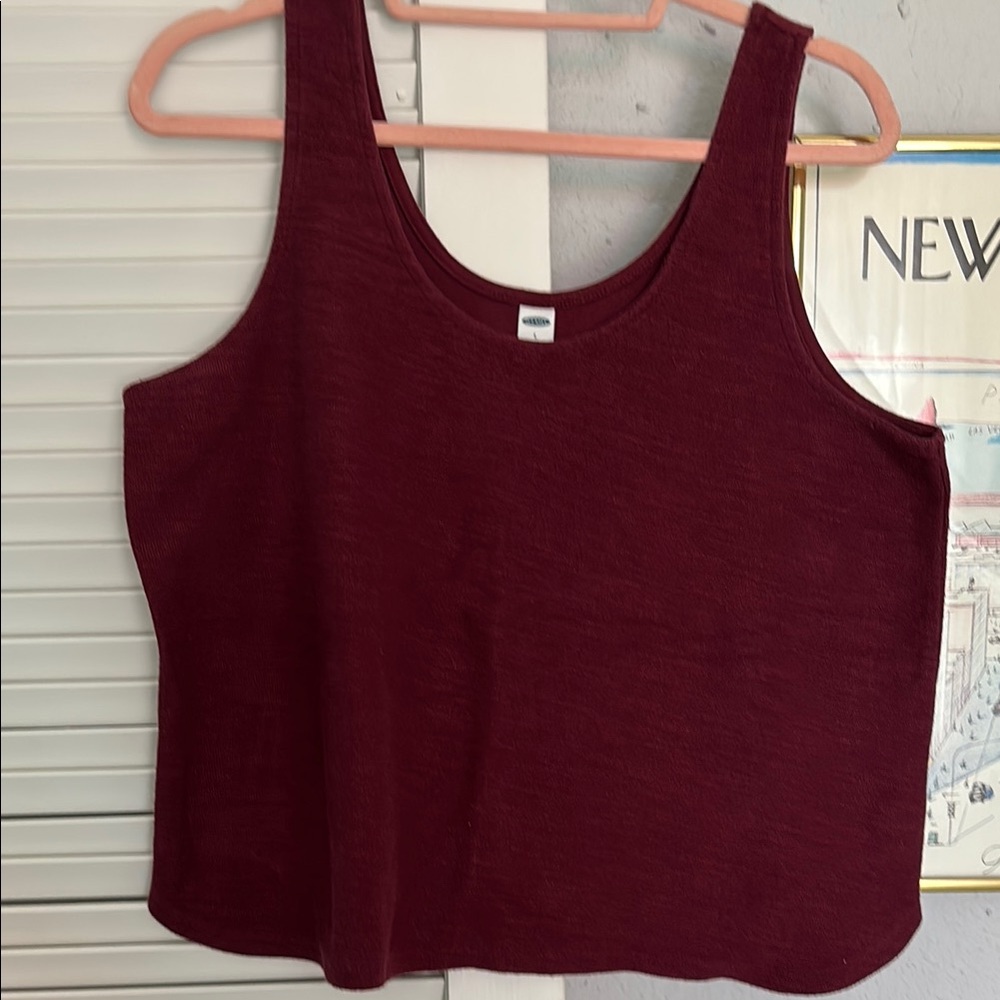 Women's Burgundy Tank Top